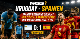 Spanien bezwingt Uruguay und zieht als Gruppensieger ins Sechzehntelfinale ein