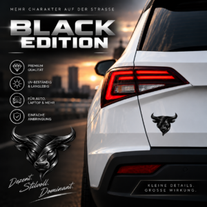 Stier-Aufkleber - Black Edition