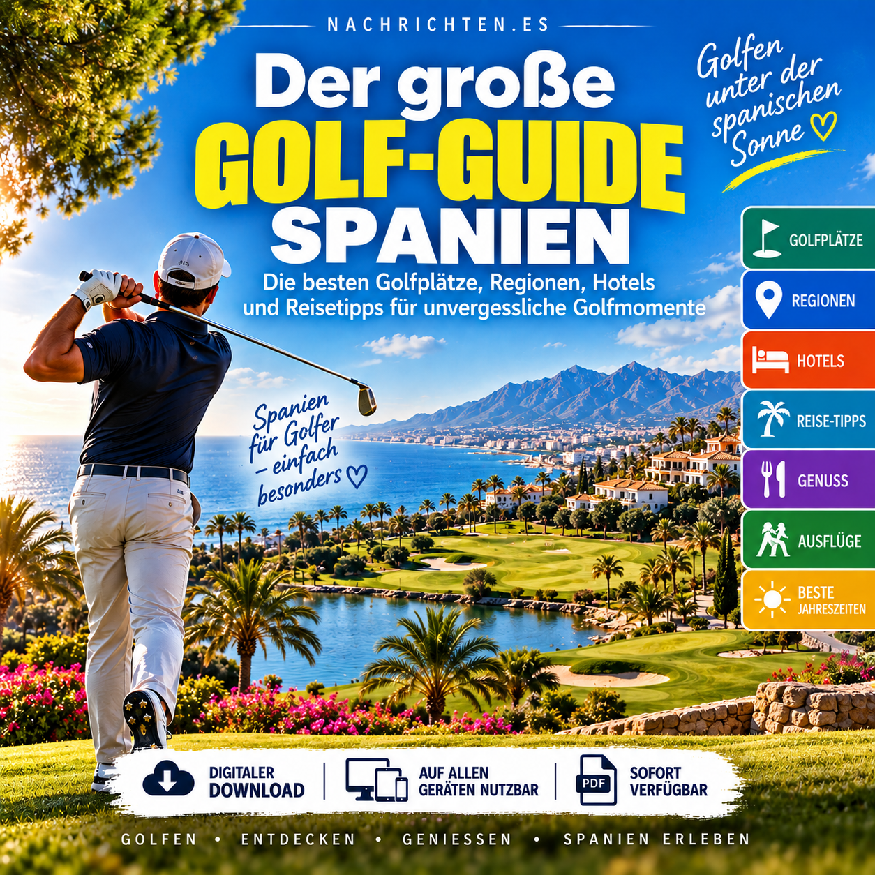 Der große Golf-Guide Spanien (+ Bonus Golfplatz-Atlas)